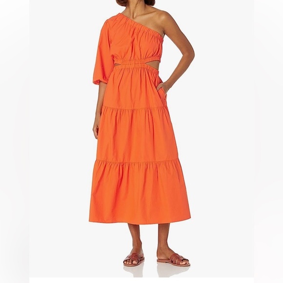 ORANGE one shoulder dress! - Picture 1 of 3